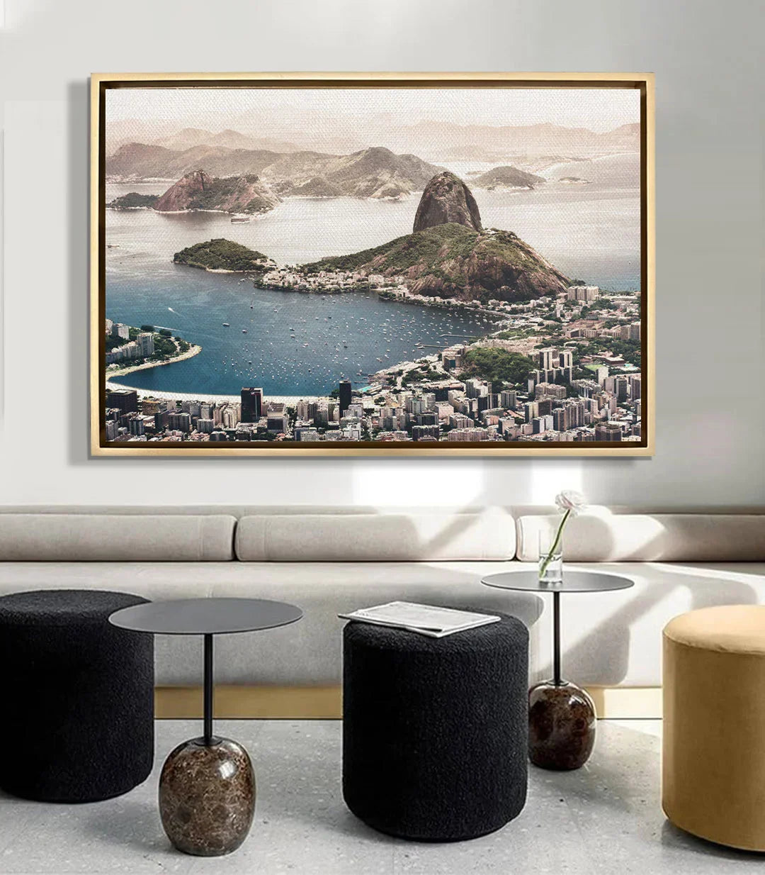 Cuadro Río de Janeiro en salón moderno decoración mural contemporánea Massinart