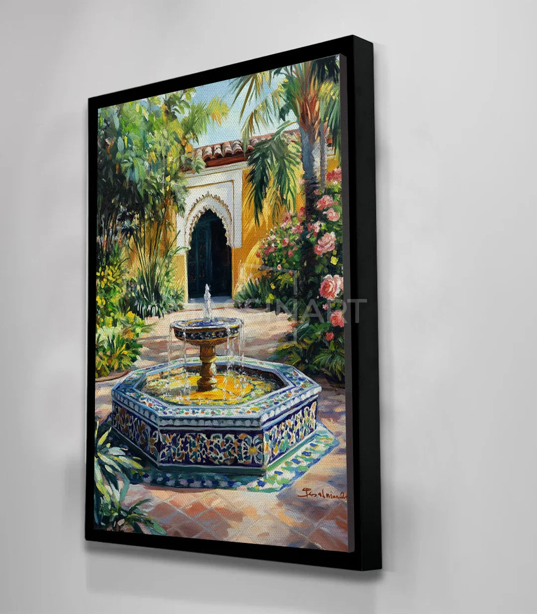 Simulación dormitorio Fountain Charm Massinart — decoración de jardín islámico