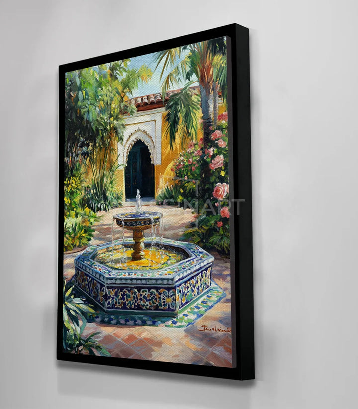 Simulación dormitorio Fountain Charm Massinart — decoración de jardín islámico
