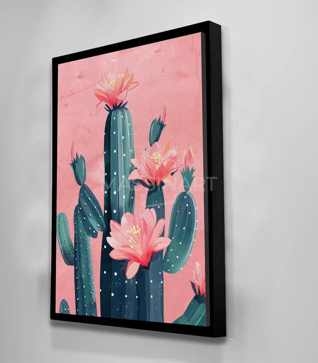 Detalle flores rosas Blooming Cactus Massinart paleta de colores suaves