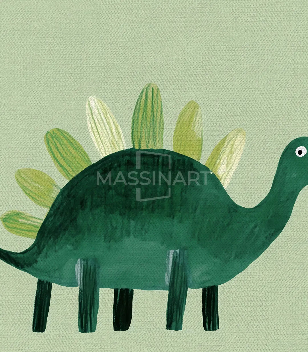 Tríptico dinosaurios estilo ilustración infantil para habitación niño Massinart