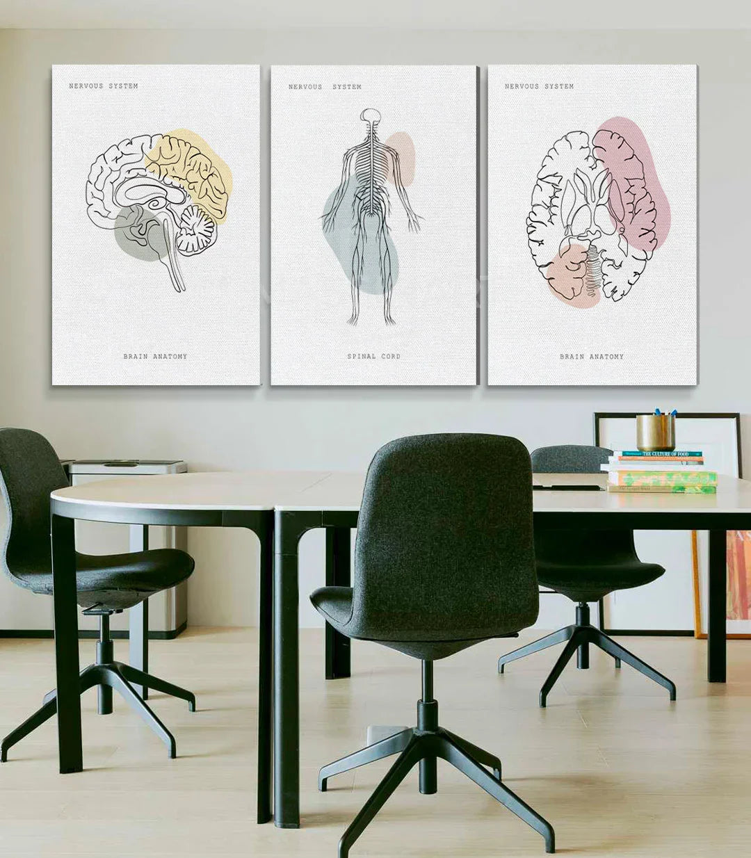 Cuadro Neural Network decoración interior Massinart — anatomía cerebral minimalista