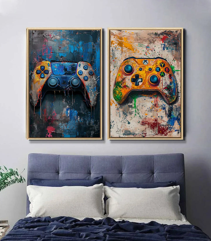 Díptico mandos gaming Vivid Play Massinart — decoración dormitorio juvenil