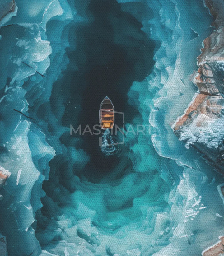 Blue Journey fotografía aérea océano cuadro decorativo Massinart