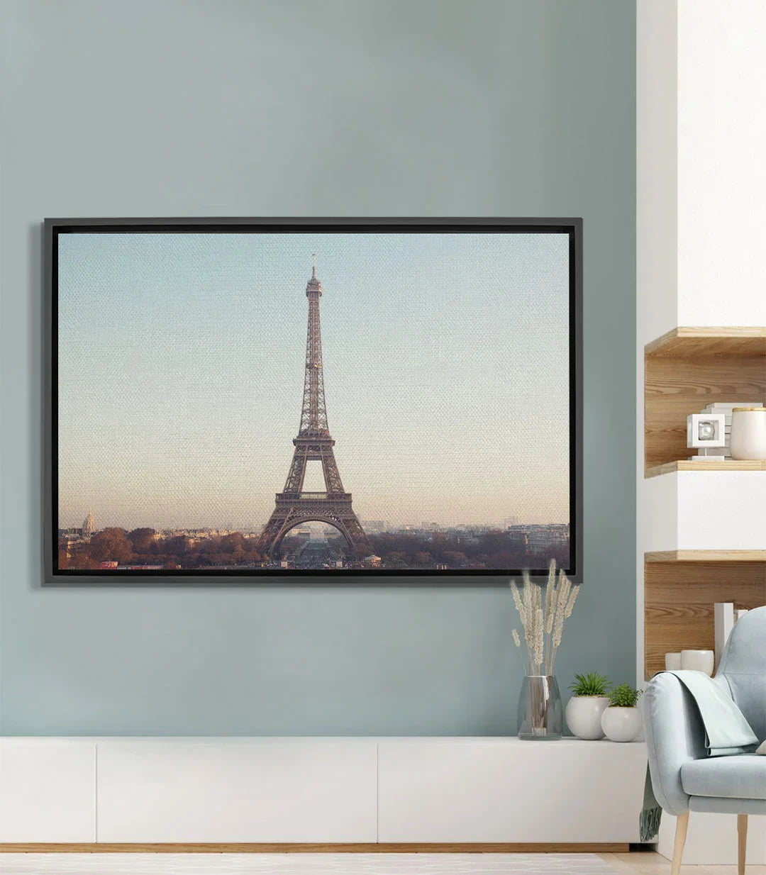 Cuadro Torre Eiffel París horizontal — fotografía arquitectura urbana estilo photo-art