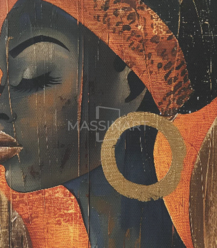 Cuadro dormitorio decoración estilo africano contemporáneo Massinart
