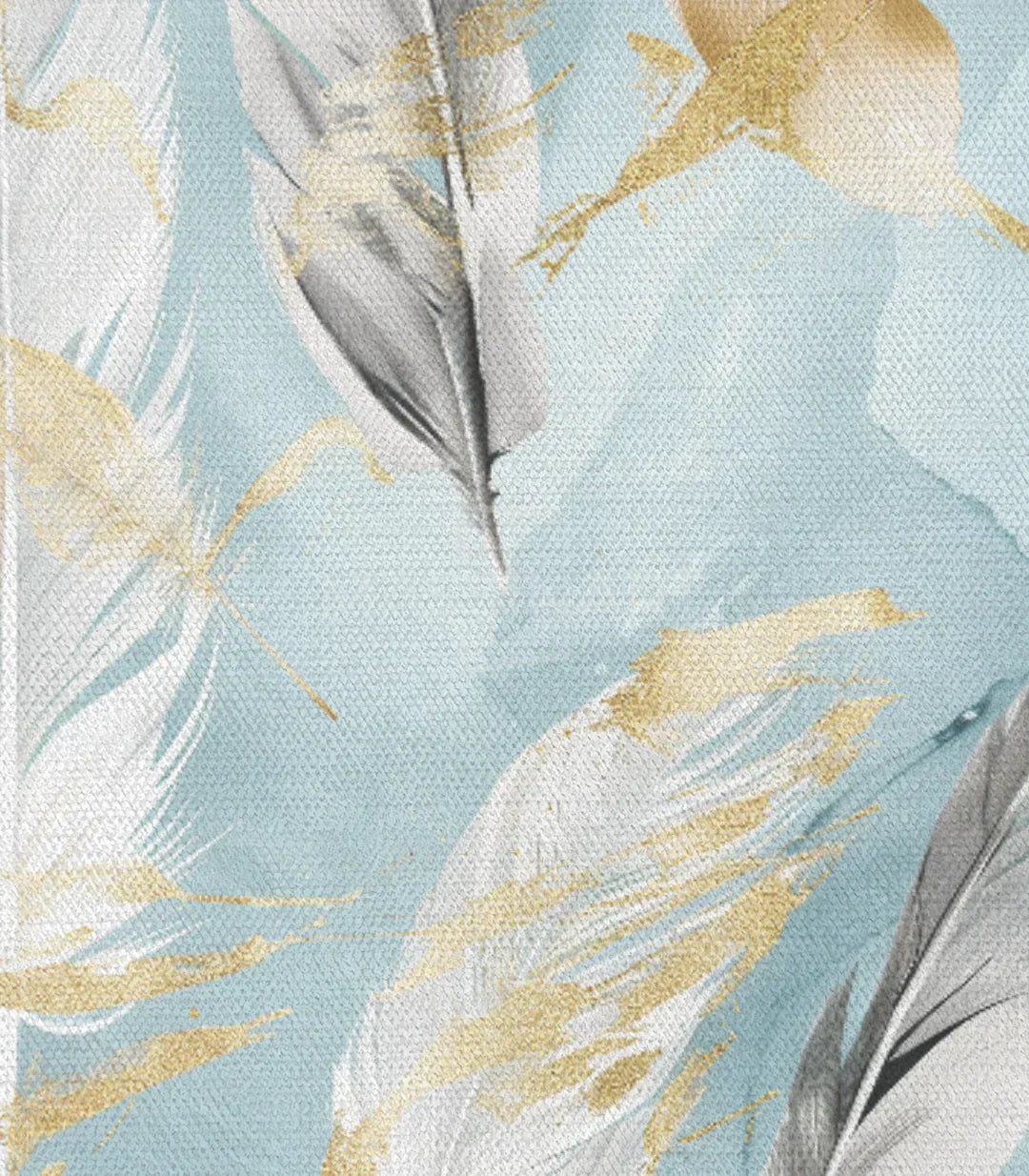 Cuadro Softness plumas doradas arte contemporáneo diseño de interiores Massinart