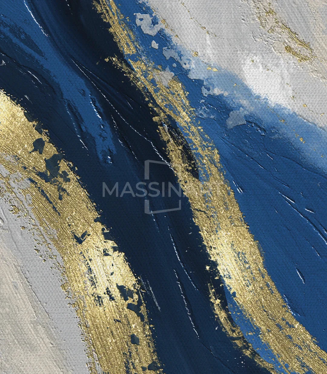 Ambientación salón moderno con díptico Oceans sobre sofá gris