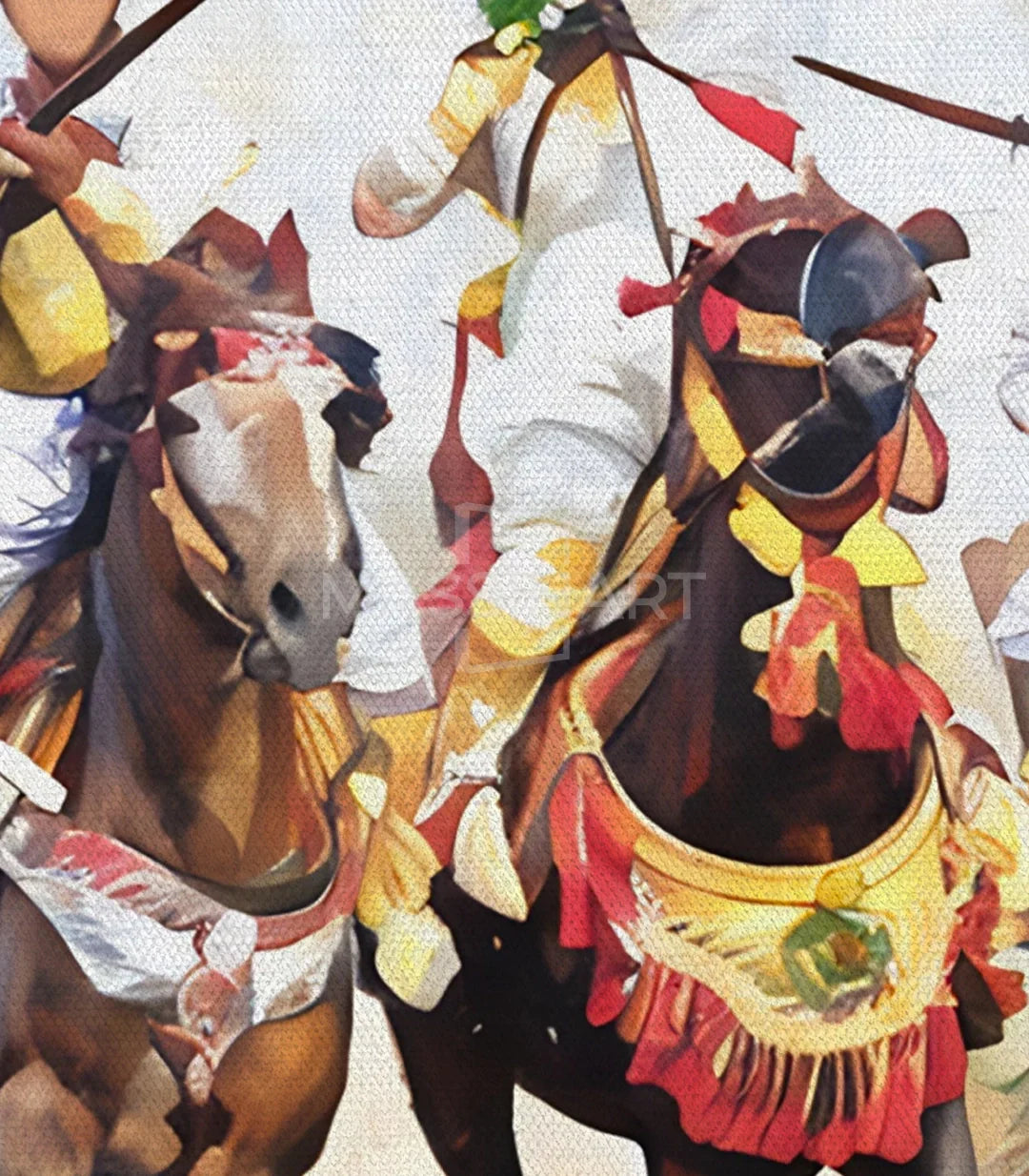 Vista general de decoración mural con cuadro de fantasía marroquí - Massinart