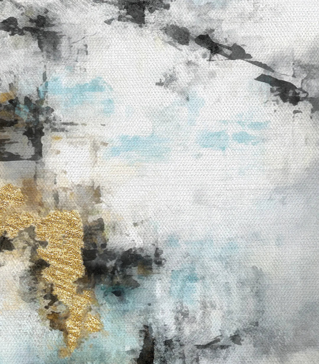 Detalle de pintura Electric Dreams con texturas grises y azul turquesa — Massinart