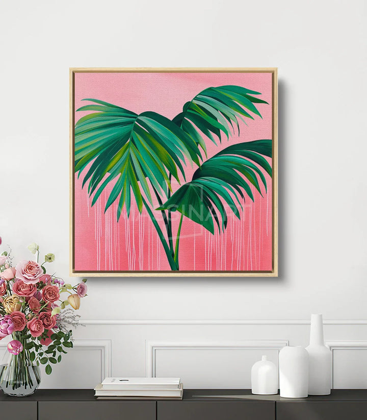 Decoración de interiores con cuadro Soft Fronds Massinart
