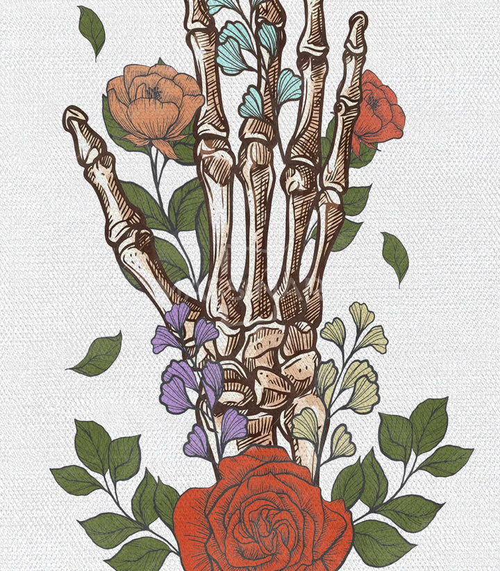 Díptico Floral Bones en decoración de interiores contemporánea — Massinart
