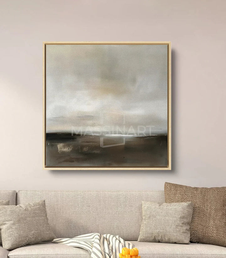 Cuadro Skyward en pasillo contemporáneo, paisaje zen de ambiente sereno — Massinart