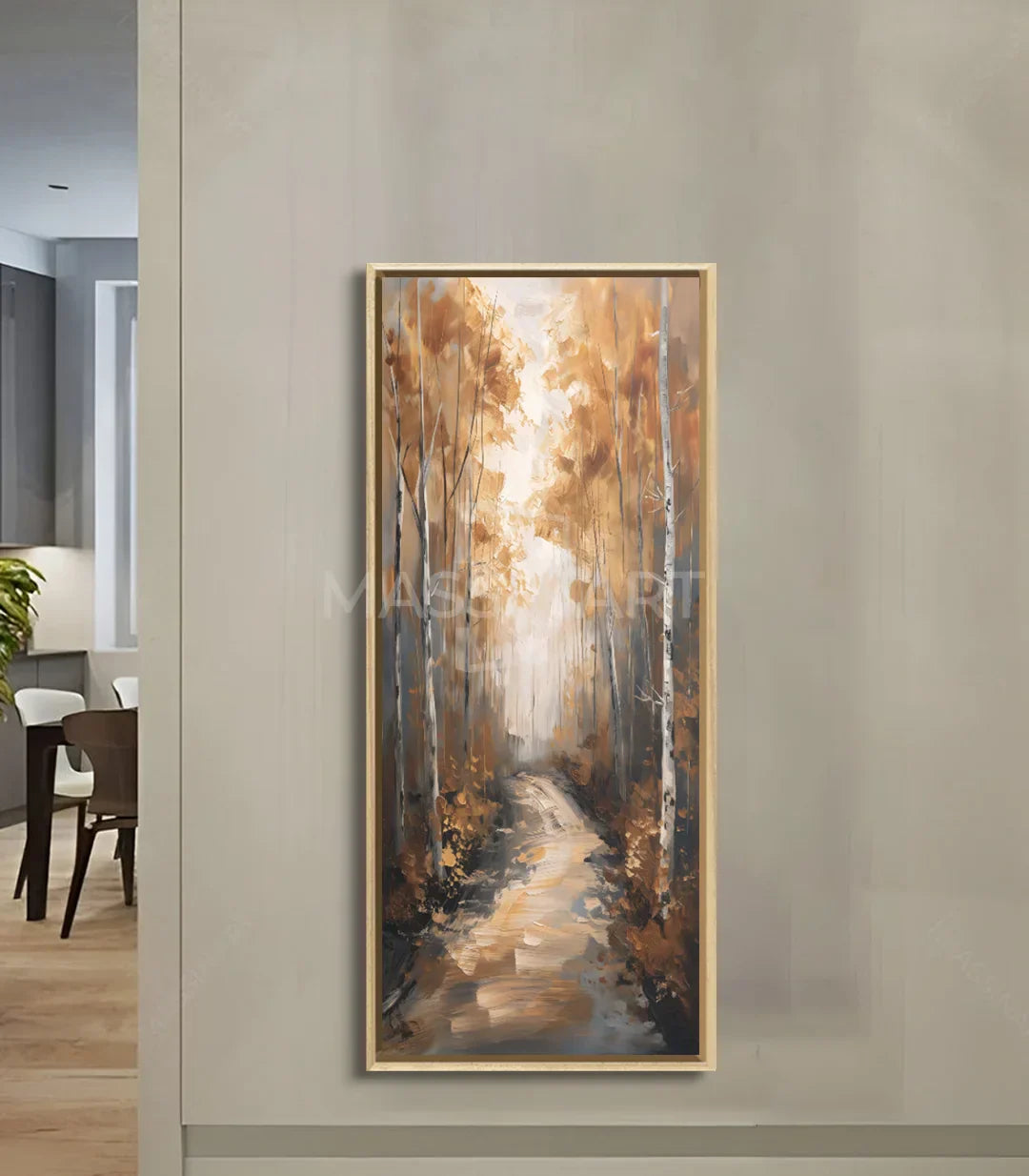 Cuadro Rustic Route en decoración de interior de pasillo — paisaje forestal en otoño, Massinart