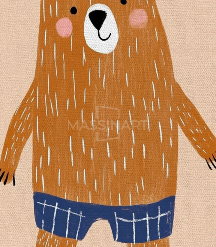 Detalle cuadro erizo — animal fantástico con gafas Happy Pals Massinart