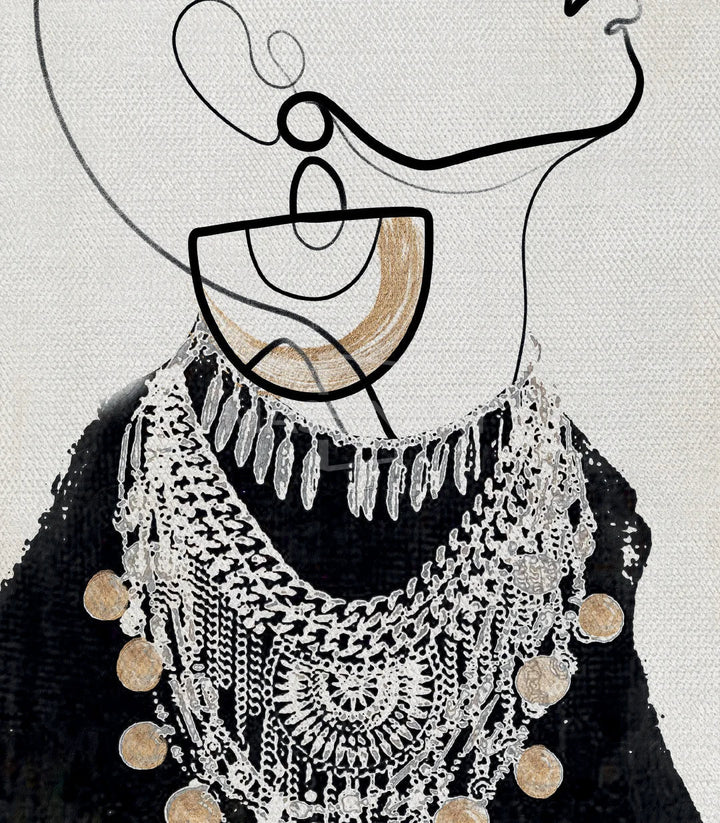 Cuadro Jewels of Africa acabado premium marco negro Massinart