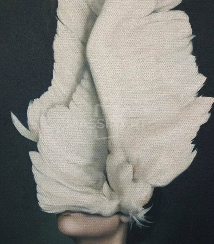 Cuadro Pursuit of Daydreams — detalle de textura del lienzo canvas, retrato femenino