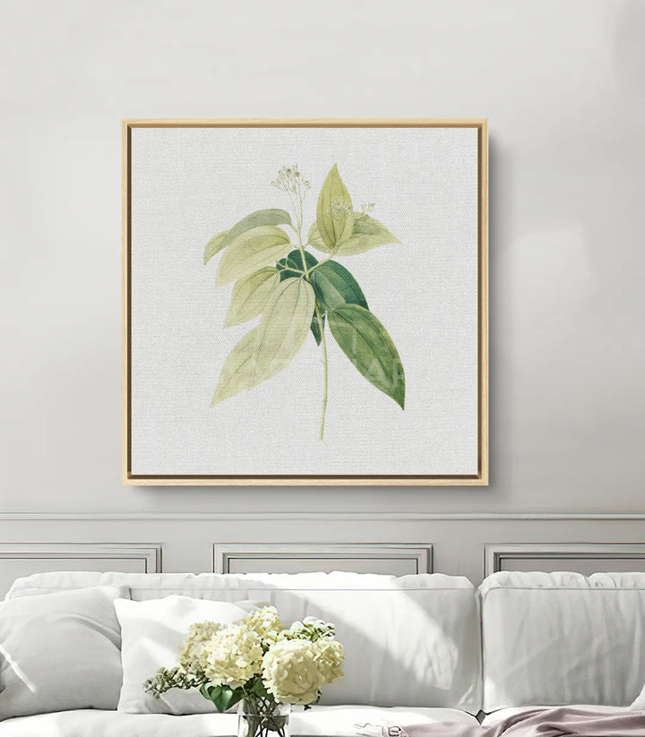 Cuadro Floral Tendrils en salón — arte botánico para decoración de pared moderna