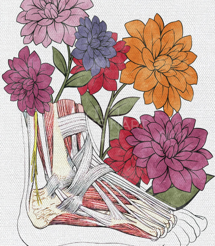 Díptico Floral Bones decorando pared de madera en interior moderno — Massinart