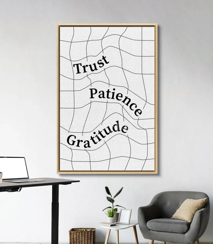 Cuadro frase inspiradora decoración interior — estilo tipográfico minimalista, Massinart
