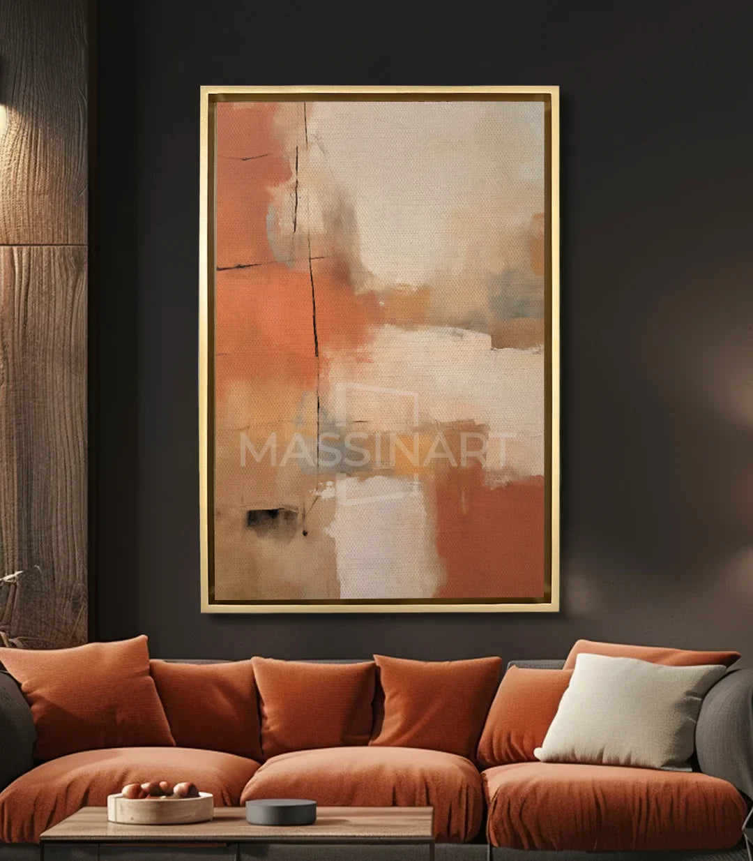 Glow moderno – cuadro abstracto terracota — Massinart