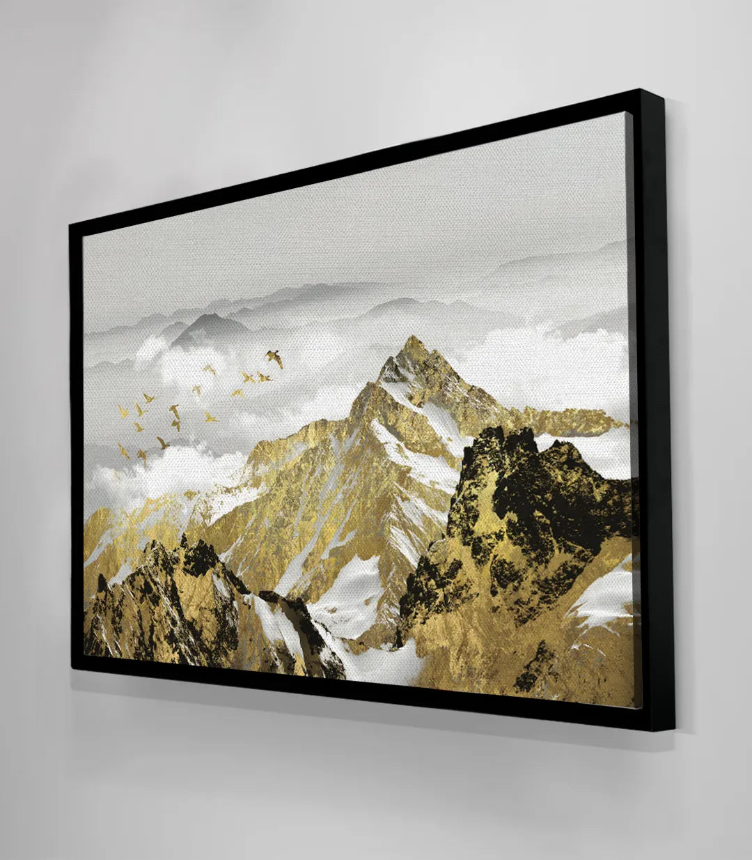 Paisaje de montaña minimalista, ambiente zen en salón — Massinart
