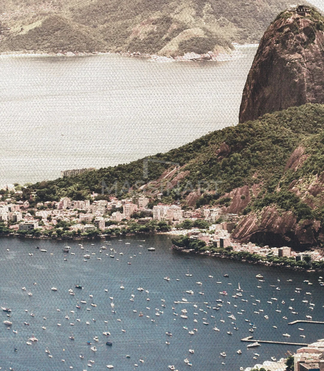 Cuadro paisaje urbano brasileño Río de Janeiro horizontal Massinart