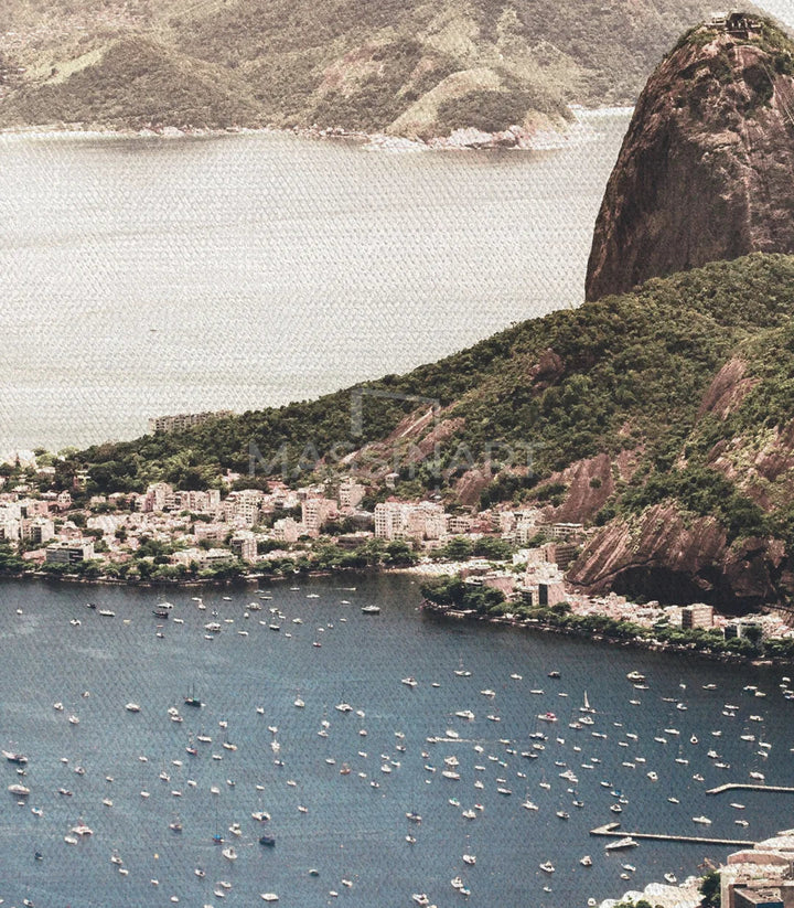 Cuadro paisaje urbano brasileño Río de Janeiro horizontal Massinart