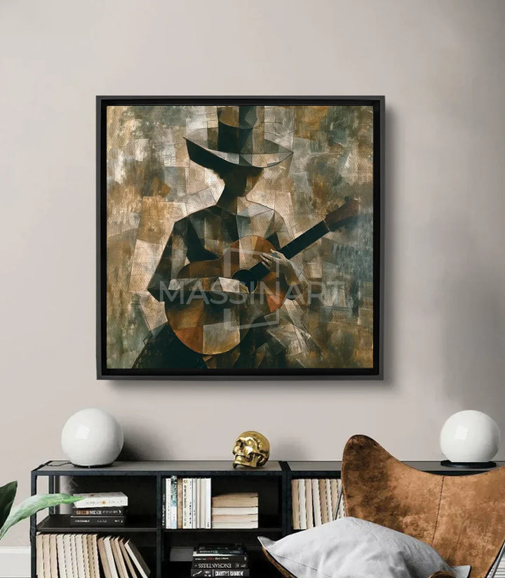 Cuadro Chords músico cubista guitarra abstracta Massinart