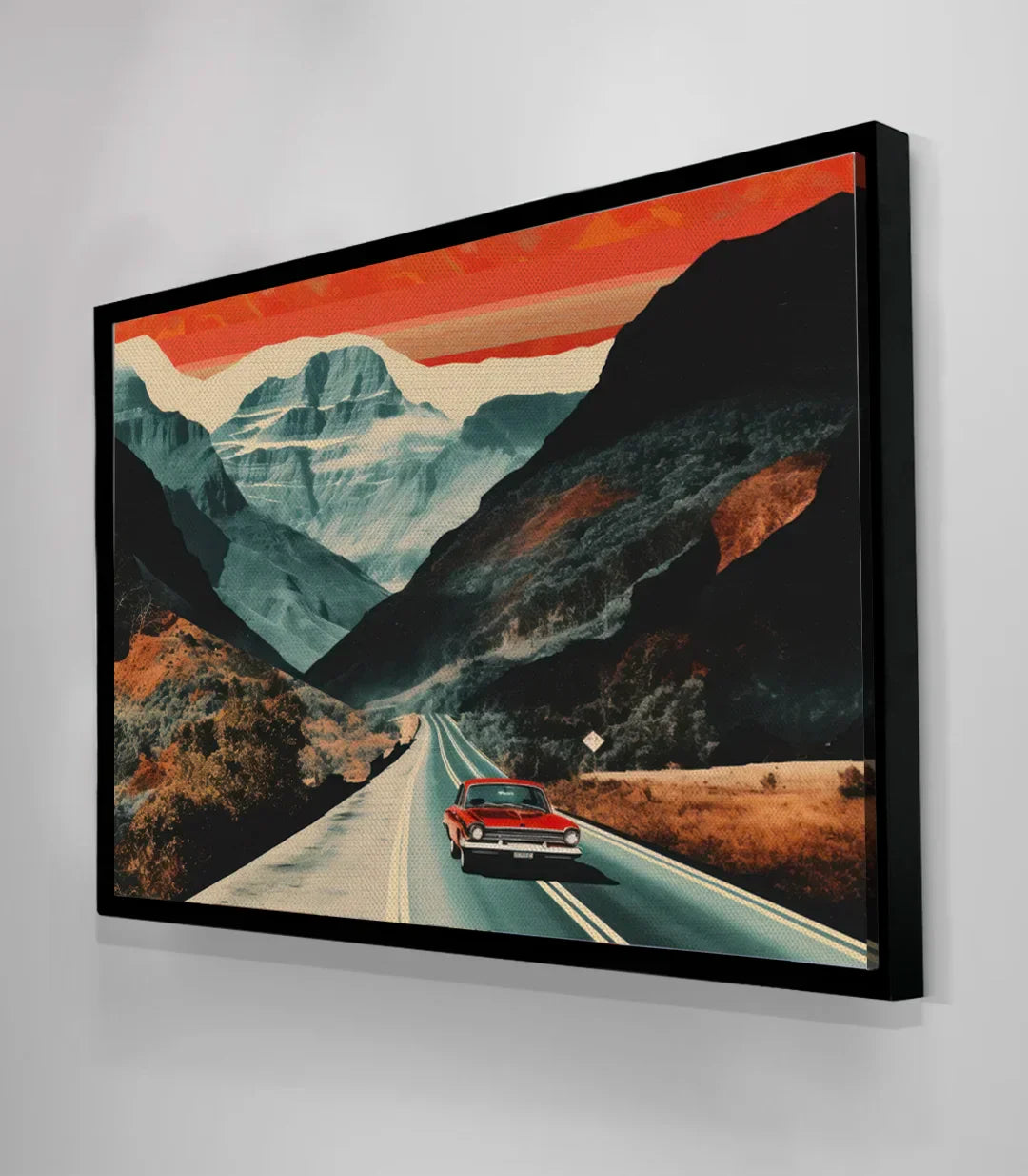Cuadro Mountain Path en despacho de diseño — armonía de colores Massinart