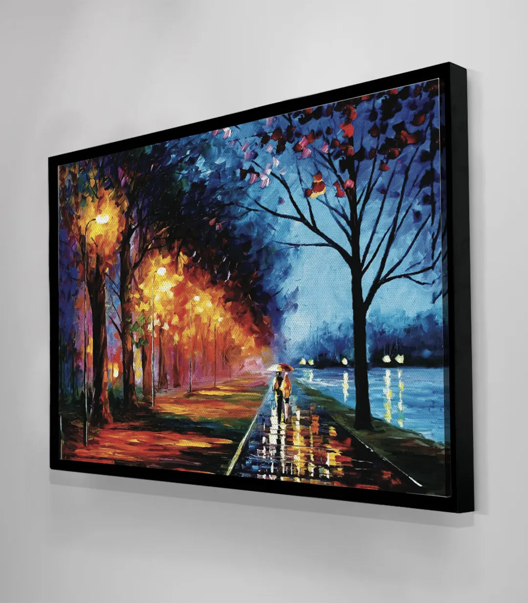 Cuadro Paseo Nocturno en salón — decoración paisaje nocturno contemporáneo Massinart