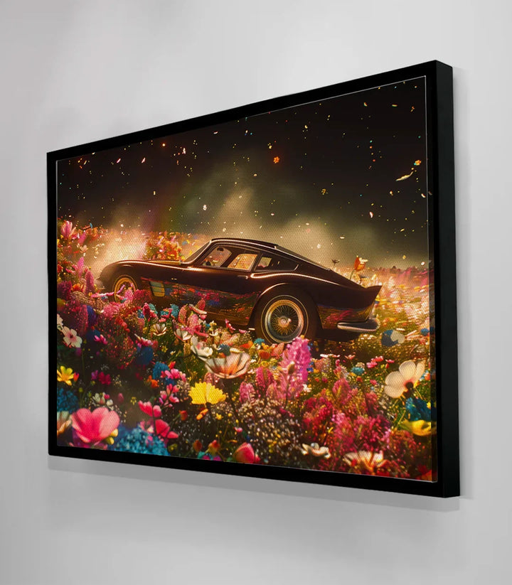 Ambiente salón Flower Ride cuadro photo-art Massinart