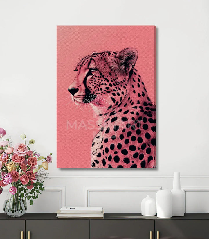 Cuadro Rosy Majesty como decoración mural en salón