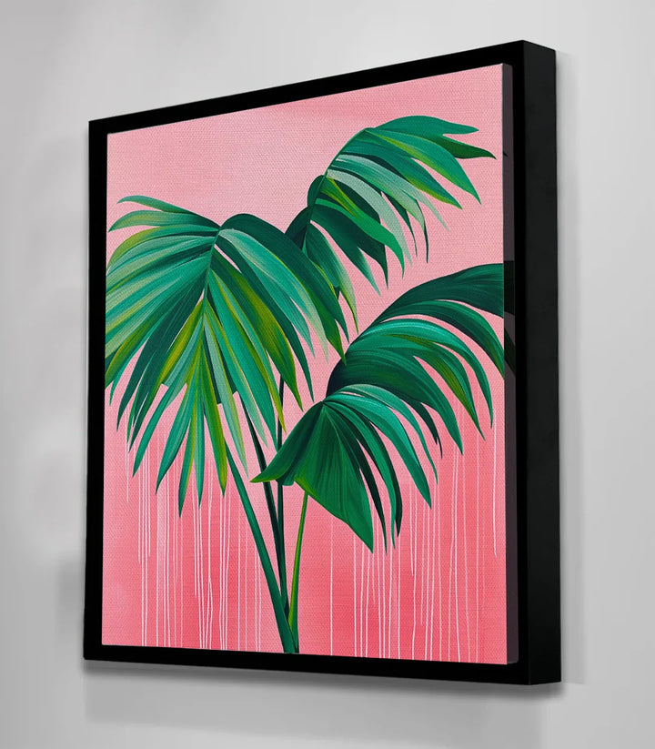 Decoración pared blanca con cuadro Soft Fronds Massinart