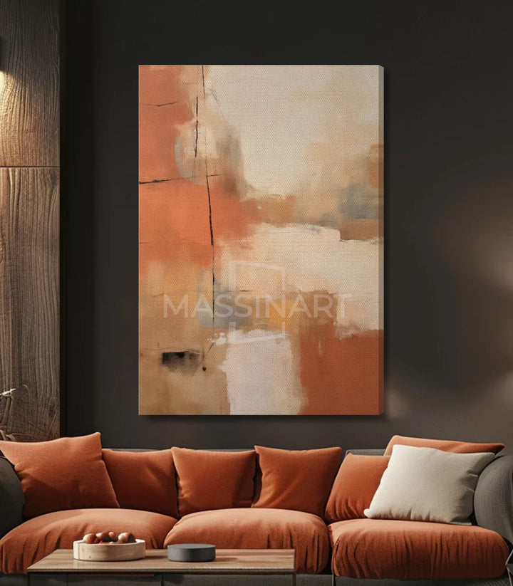 Glow moderno – cuadro abstracto terracota — Massinart