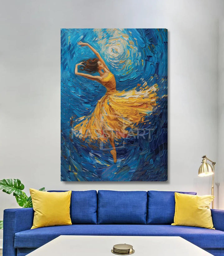 Cuadro Just Dance con colores vivos en dormitorio — Massinart