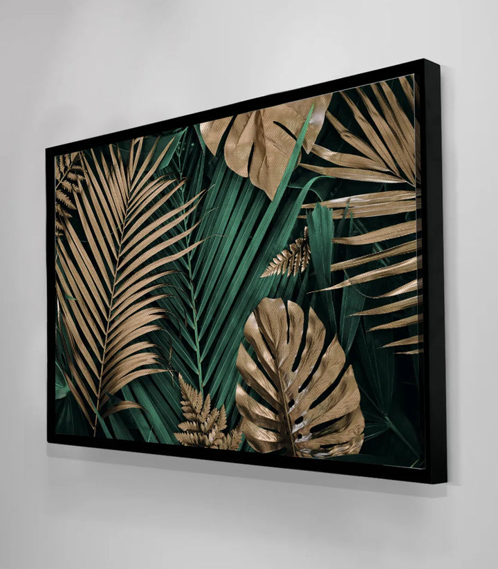 Comedor zen — cuadro jungla exótica creando un ambiente vegetal refinado, Massinart