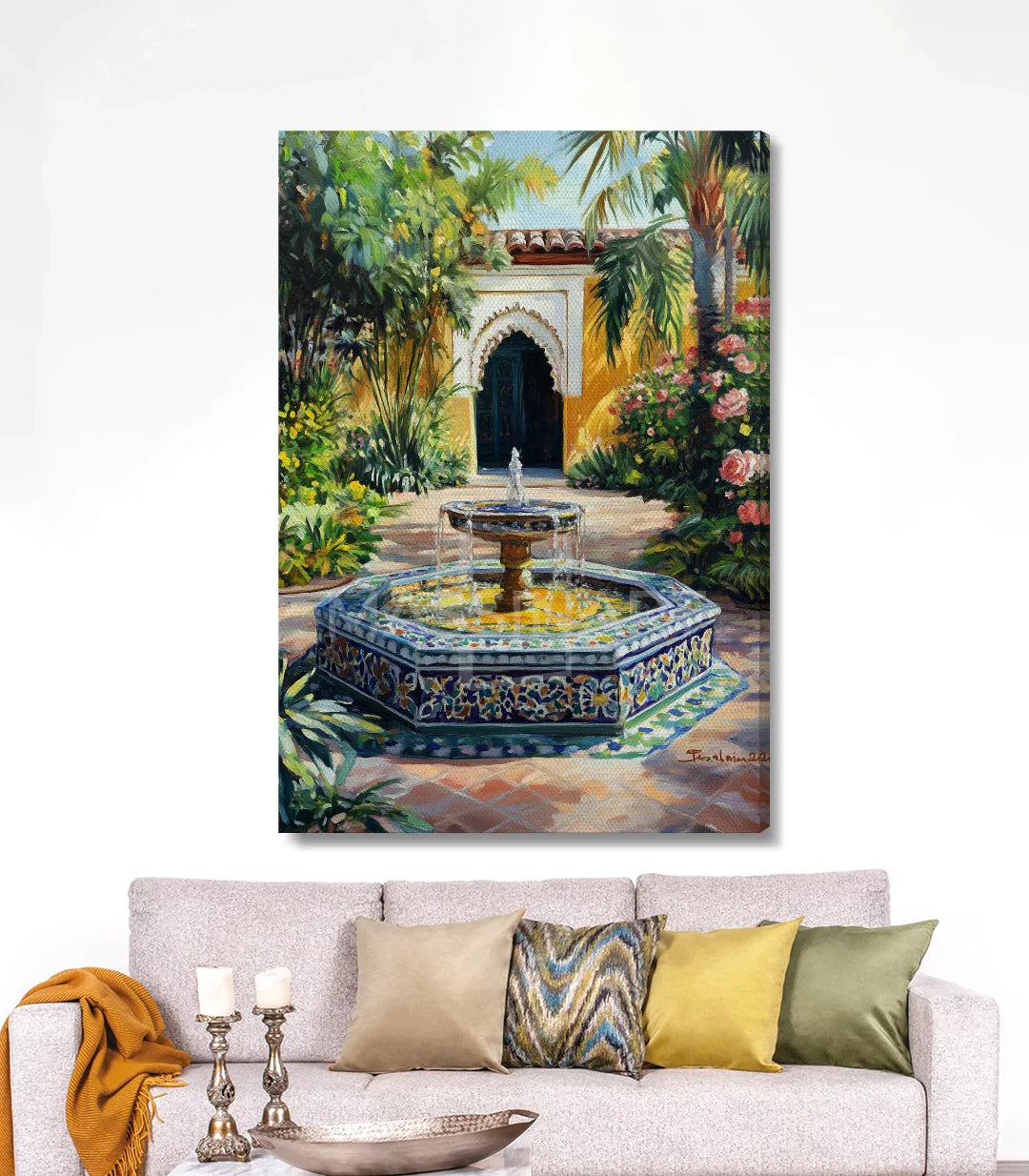 Decoración interior Fountain Charm Massinart — fuente marroquí formato vertical