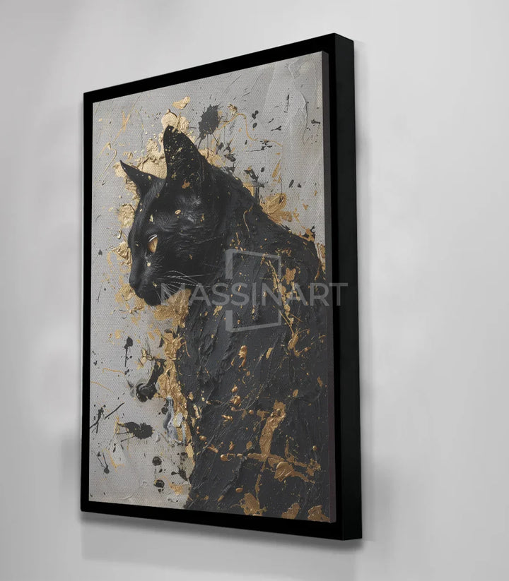 Composición decorativa — cuadro gato Noble Shadows Massinart