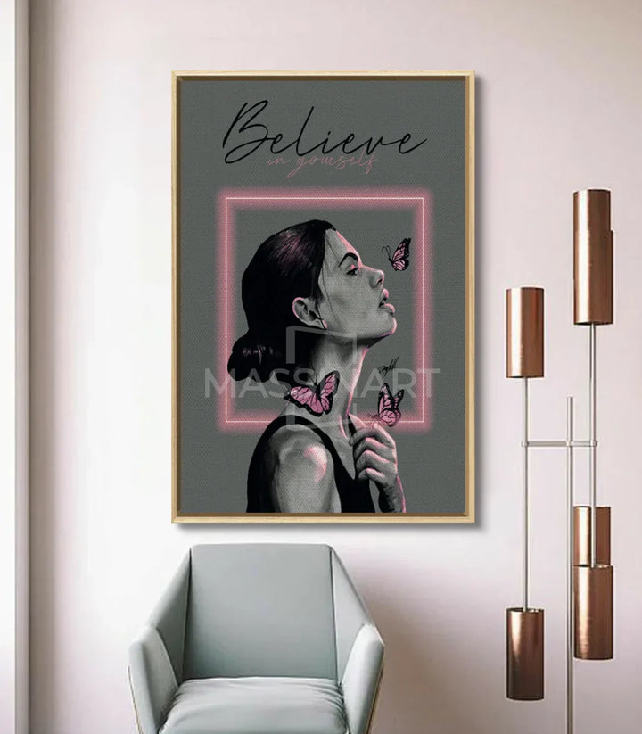 Cuadro Belief en habitación juvenil estilo contemporáneo decoración mural Massinart