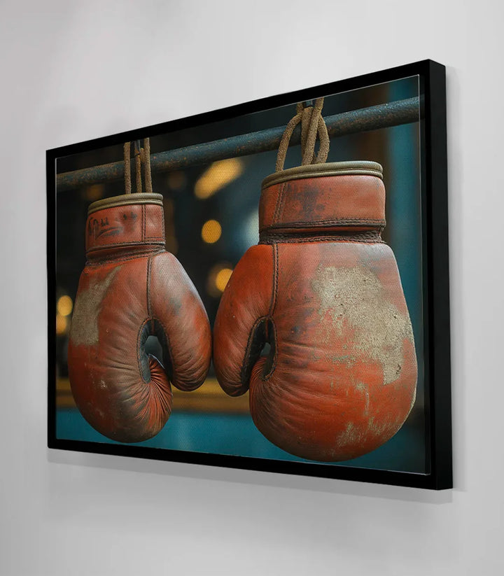 Cuadro guantes de boxeo Massinart — decoración interior elegante boxing