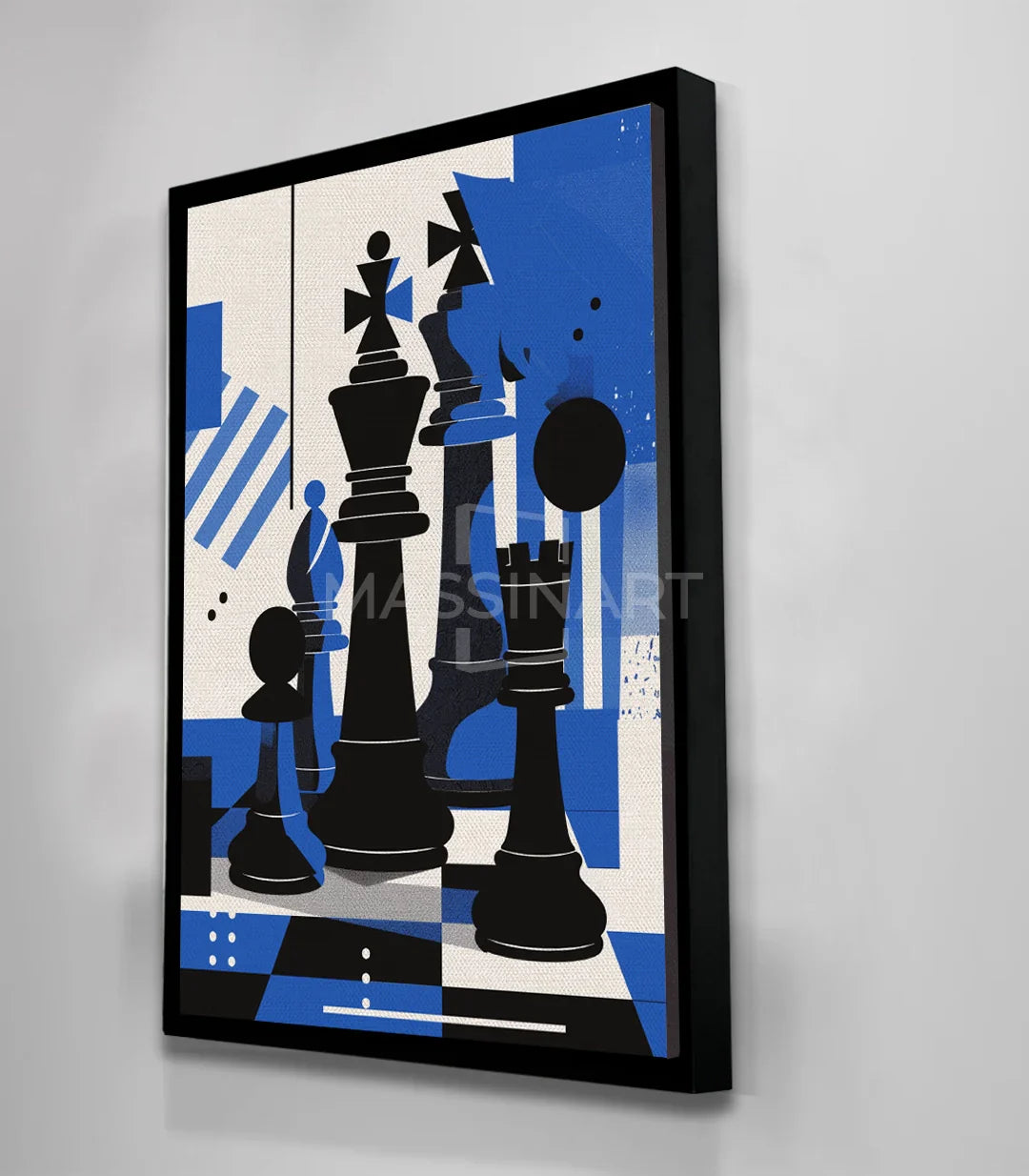 Cuadro Chess Massinart — ambientación en escritorio moderno con decoración mural