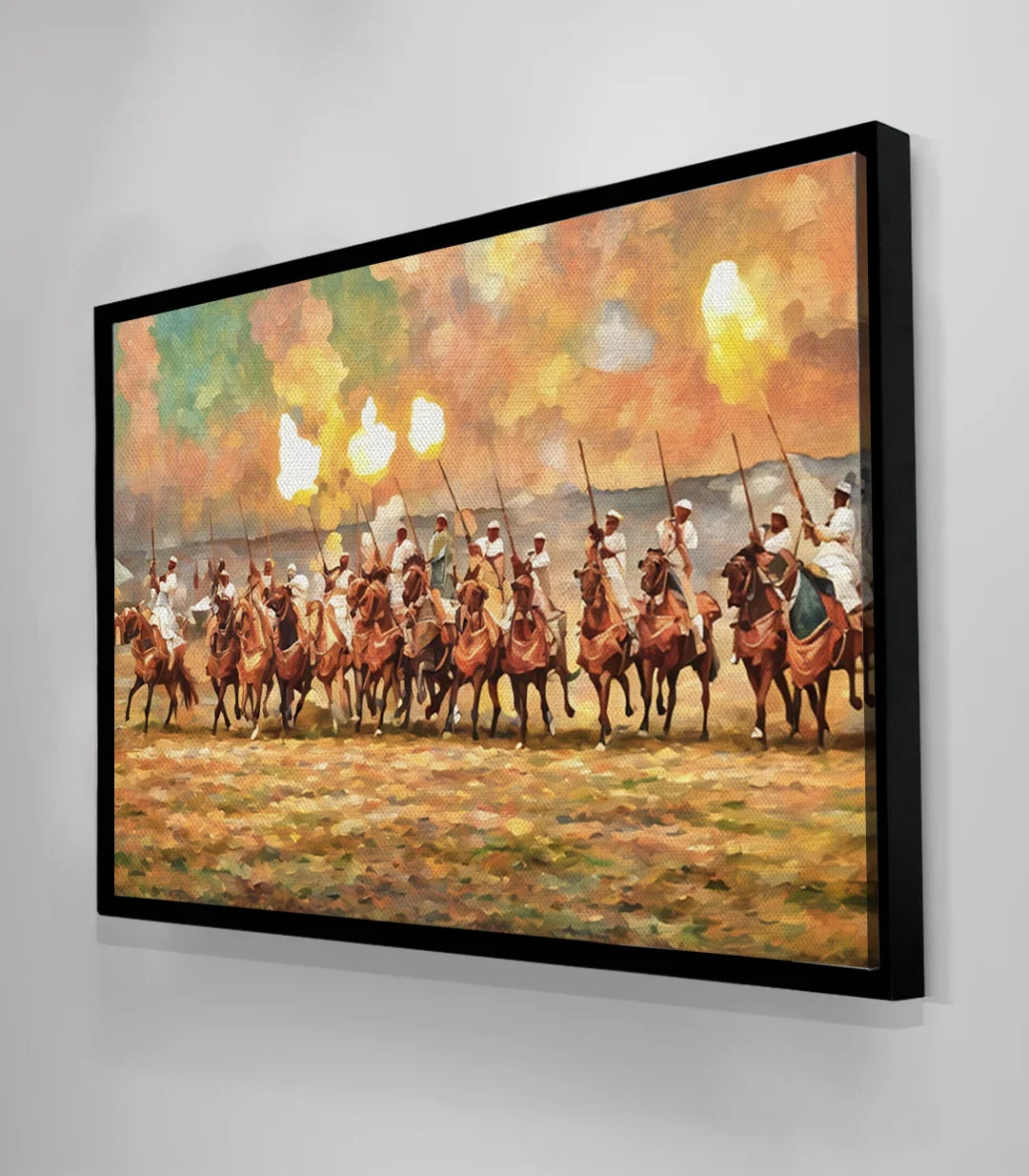Detalle de pintura Baroud Majestic - jinetes en batalla Massinart