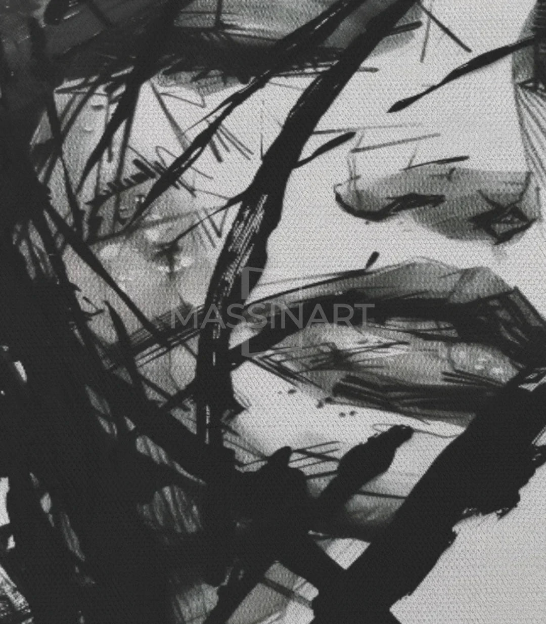 Cuadro figurativo abstracto Unbroken — composición expresionista vertical, Massinart