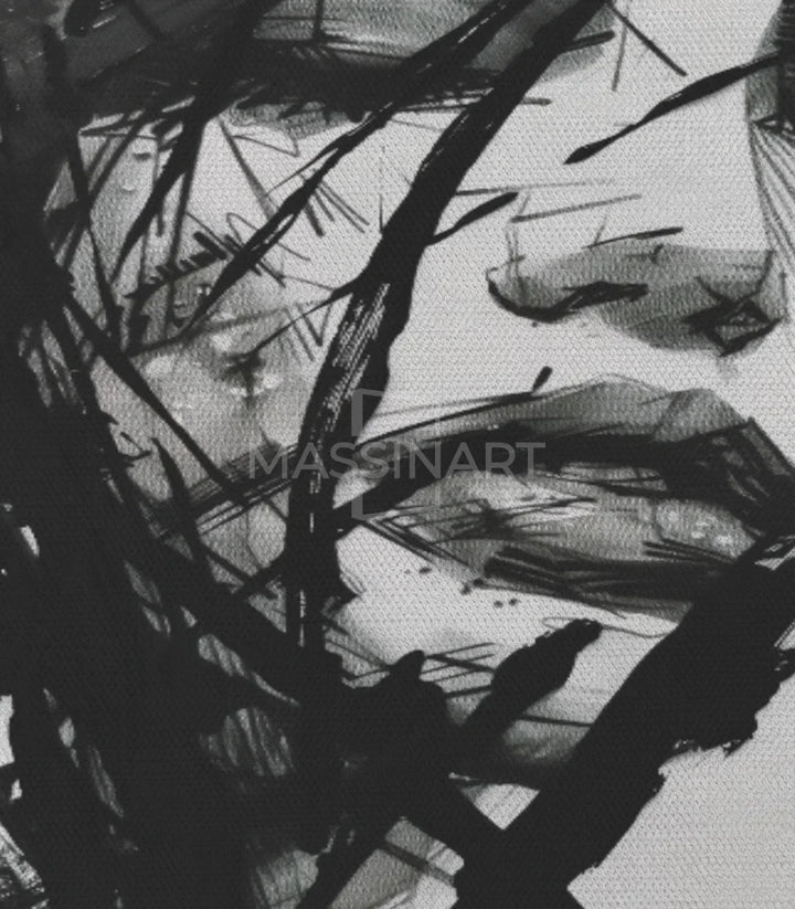 Cuadro figurativo abstracto Unbroken — composición expresionista vertical, Massinart