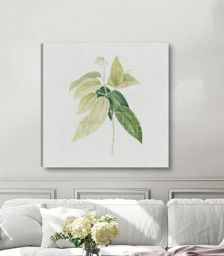 Cuadro Floral Tendrils en interior — ilustración naturalista en decoración contemporánea