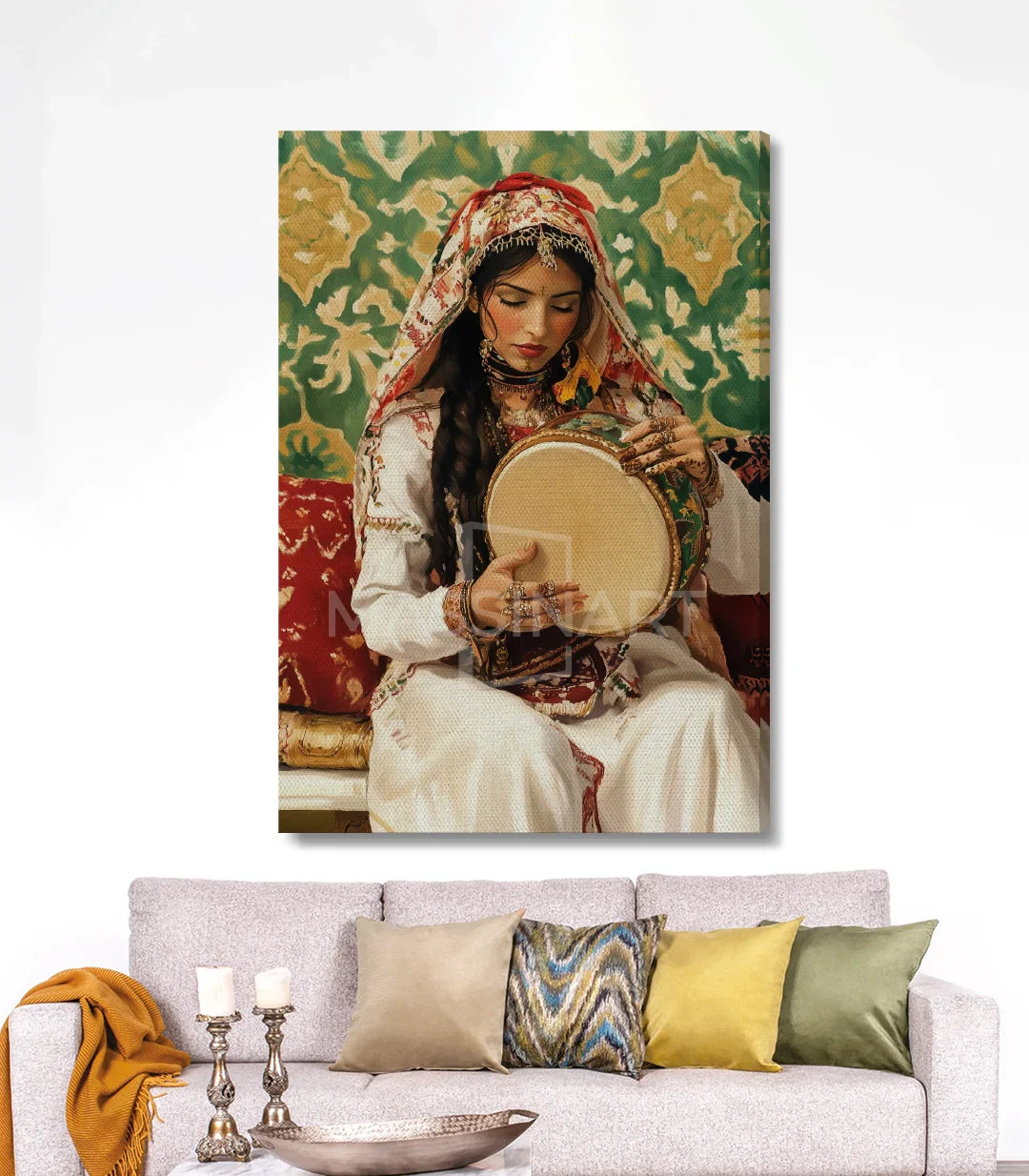 Ambiente Amazigh Rhythm — cuadro retrato de mujer en pared — Massinart