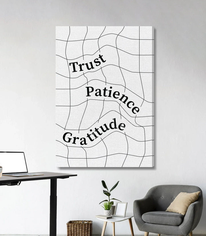 Lámina motivacional arte mural — texto en inglés sobre fondo blanco, Massinart