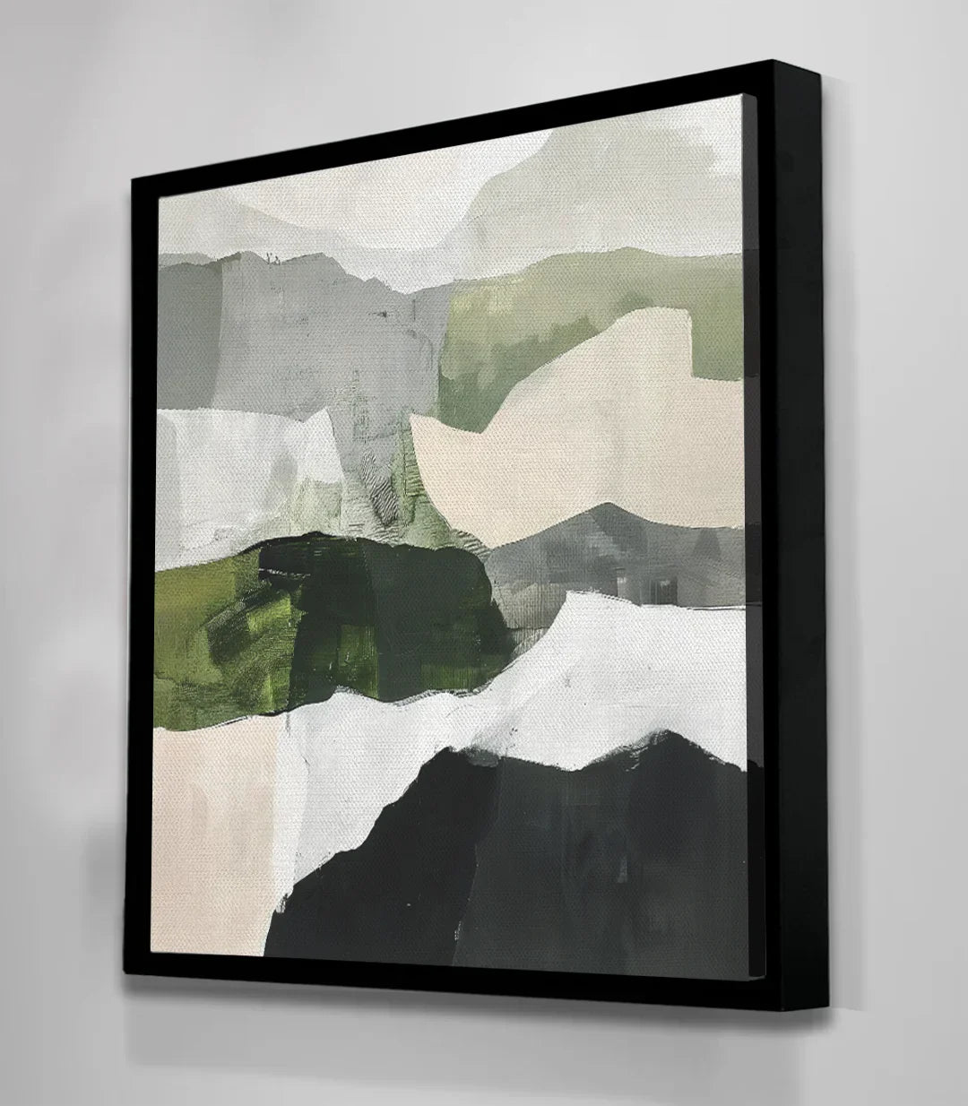 Cuadro Zenith paisaje estilizado en salón moderno gris topo Massinart
