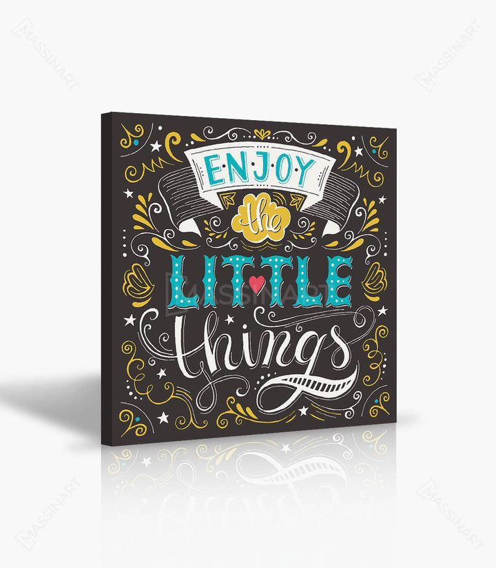Cuadro Little Things — lámina ilustrativa de lo cotidiano, estética depurada para escritorio o salón contemporáneo